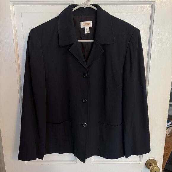 Talbots Jackets & Blazers - Talbots Wool Blend Blazer Jacket 10 Career Lined Black 3-Button Capsule Preppy